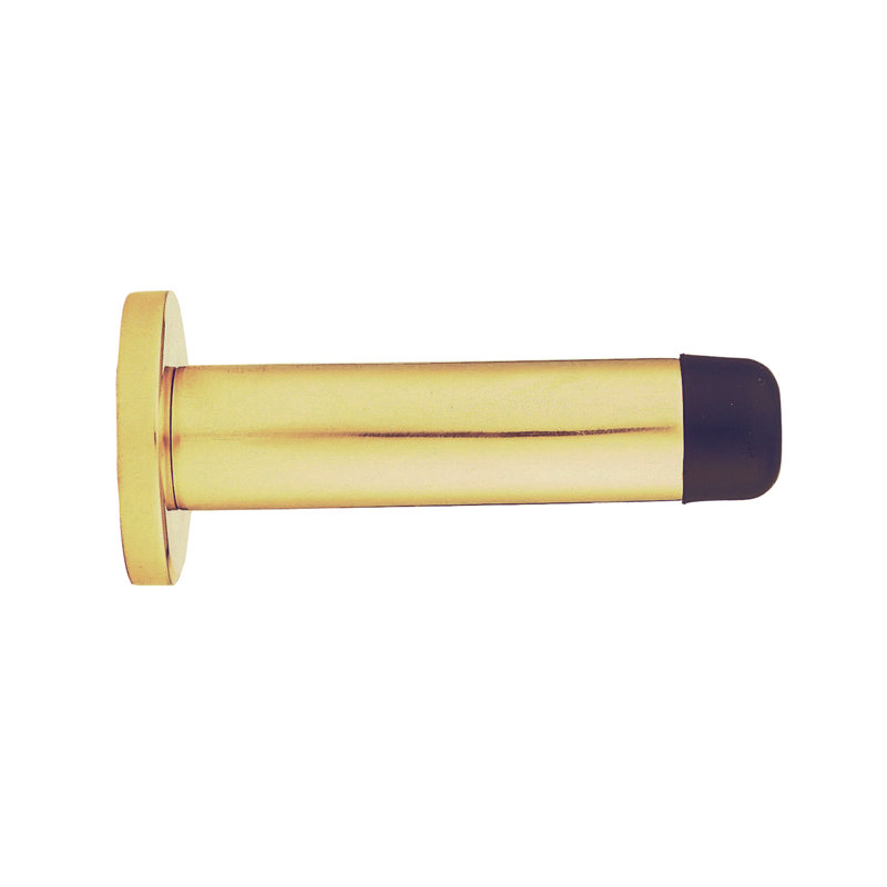 Nassau Brass Skirting Fixed Door Stop, Polished Brass