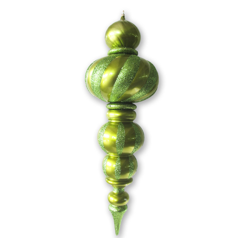 ornement Finial, Vert citron, H 36 po x l 12 po