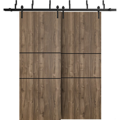 Porte de grange en bois massif massif
