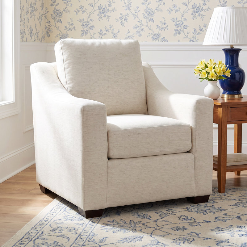 Cranbrook Upholstered Armchair, Nomad Snow Crypton® Chenille