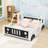Car-Shaped Bed With Wheels And Sturdy Wooden Frame-114308684-114308683