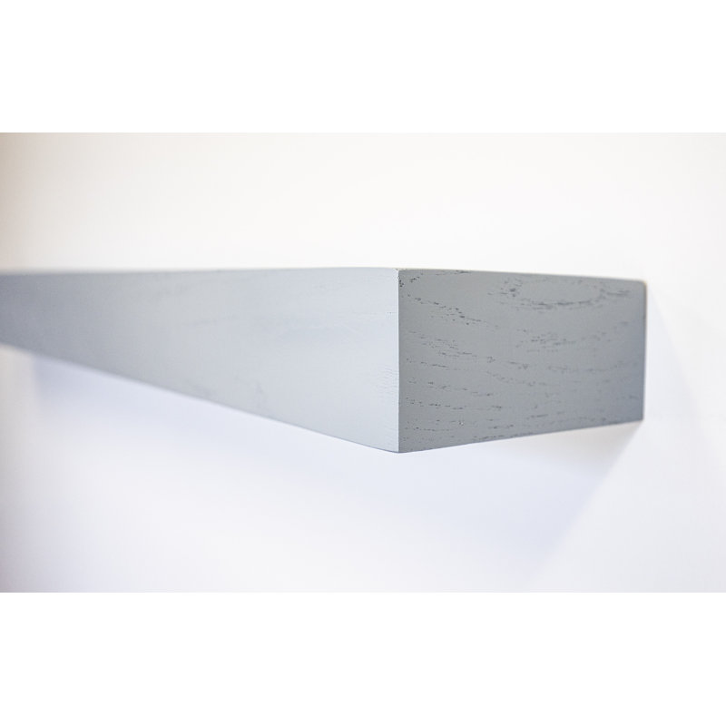 3 Piece Oak Solid Wood Floating Shelf, 3" H x 60" W x 6" D