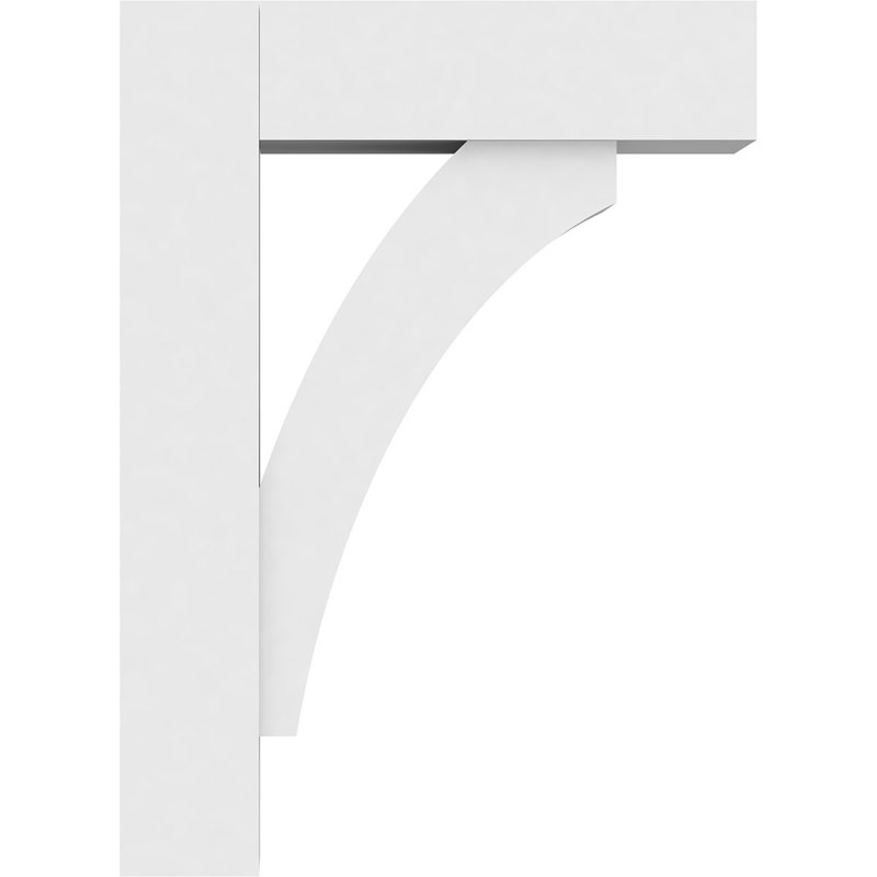 Support standard en PVC de qualité architecturale avec extrémités en bloc Thorton, H 22 po x l 5 po x P 16 po