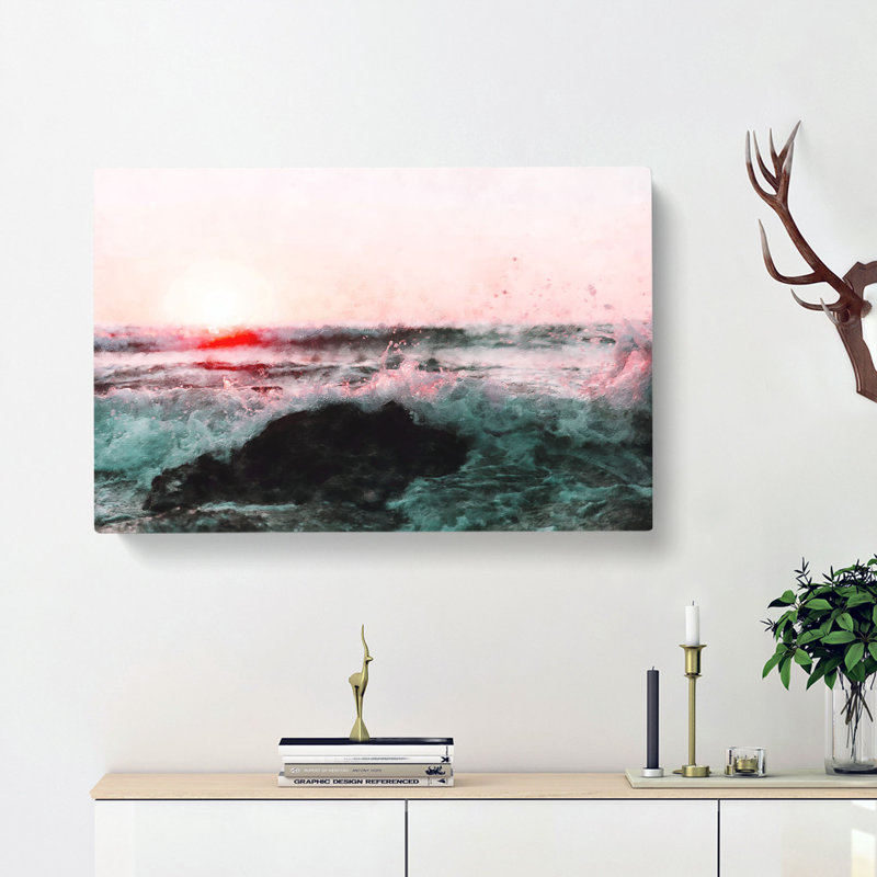 Ocean Splash - Wrapped Canvas Print, 60cm H x 91cm W x 3cm D