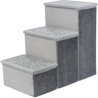 Escalier pliable pour animaux de compagnie TRIXIE Pawsome Ascent avec rangement, compartiments de rangement pour jouets