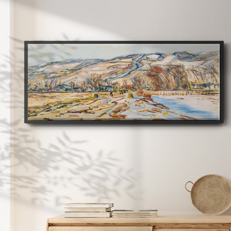Winter at Giverny, 1886 - Framed Canvas