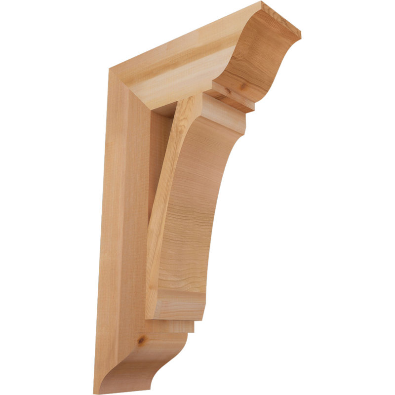 Support en bois rustique traditionnel BKTLEC01, Cèdre rouge de l'Ouest (lisse), H 30 po x l 5,5 po x P 18 po