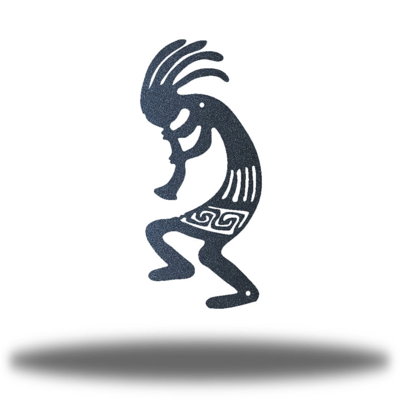 Décoration murale Kokopelli, Noir, H 24 po x l 10,75 po x P 0,06 po
