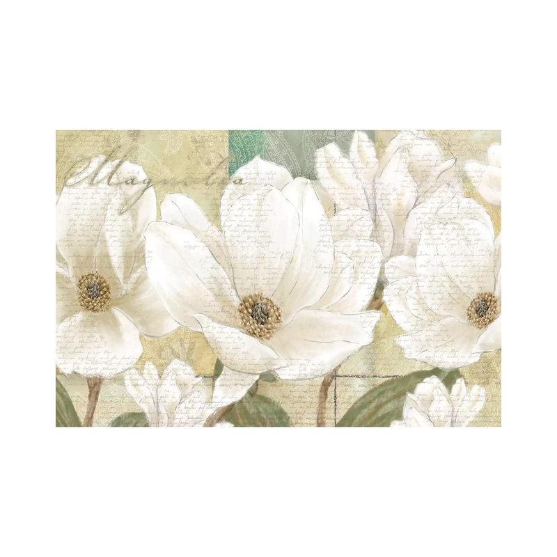 Magnolia 1 Piece Wrapped Canvas Panoramic Painting, 101.6 cm H x 66.04 cm W x 3.175 cm D