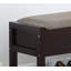 Banc avec rangement pour chaussures, espresso