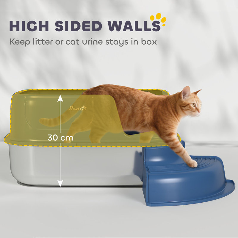 Bac à litière pour chat en acier inoxydable