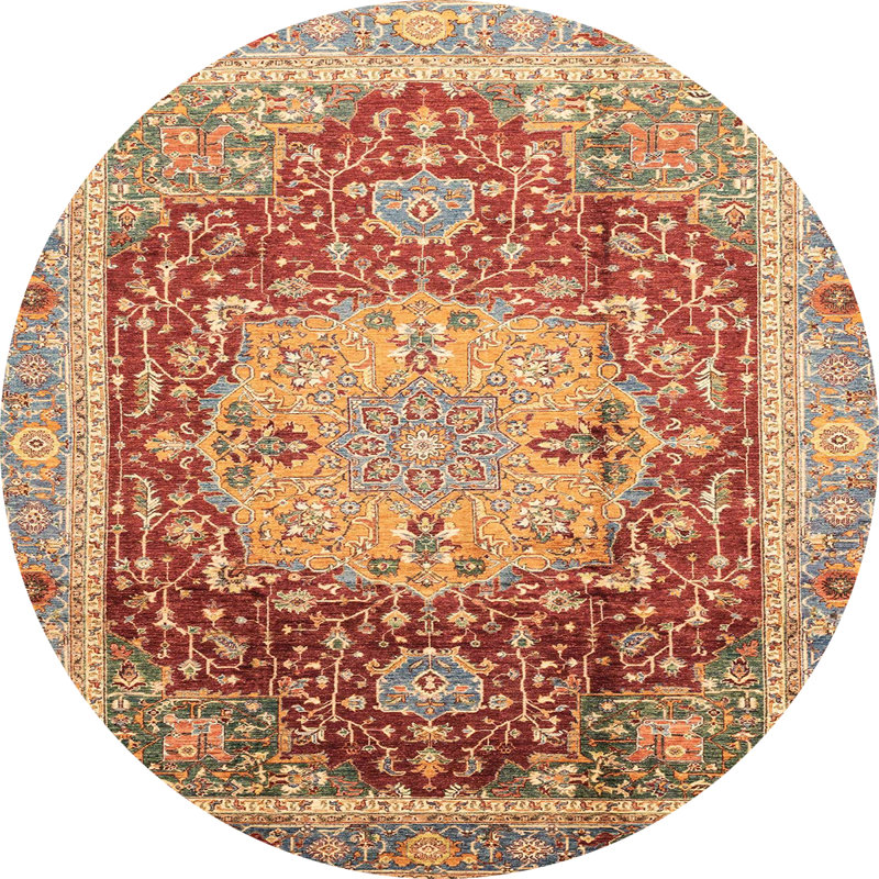 Abstract Indoor Rug, Round 6'