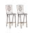 Bormio Lark Manor Bar Set with Iron Frame and Metal Outer Material