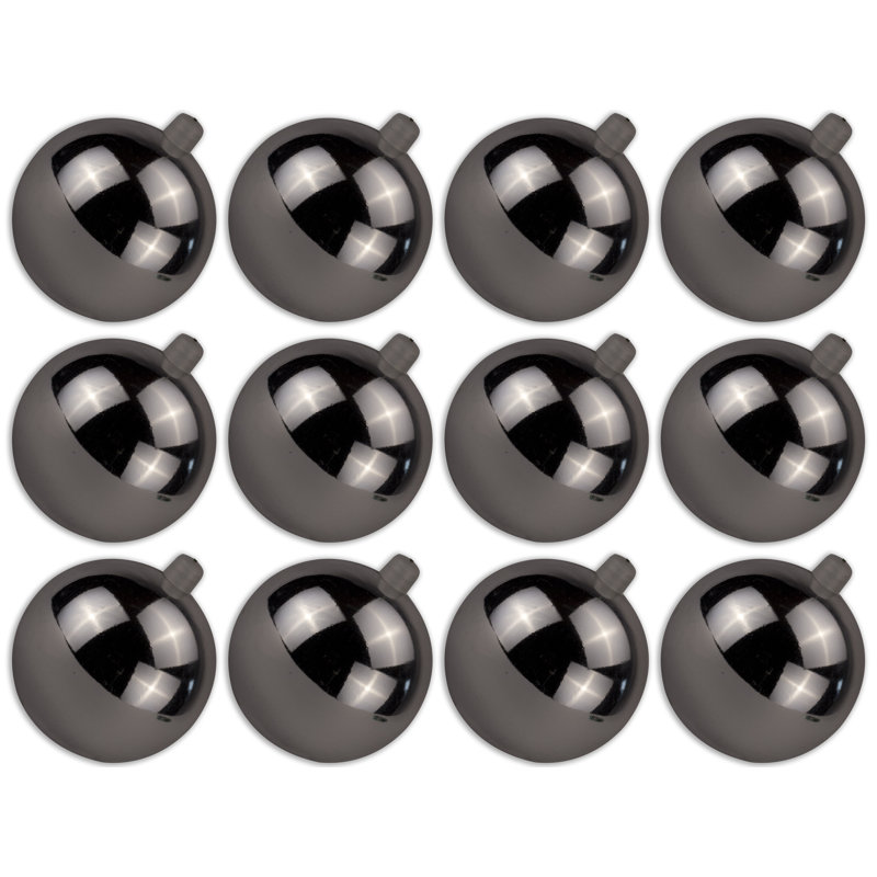 Ornement boule solide, Argent, 2.75 "