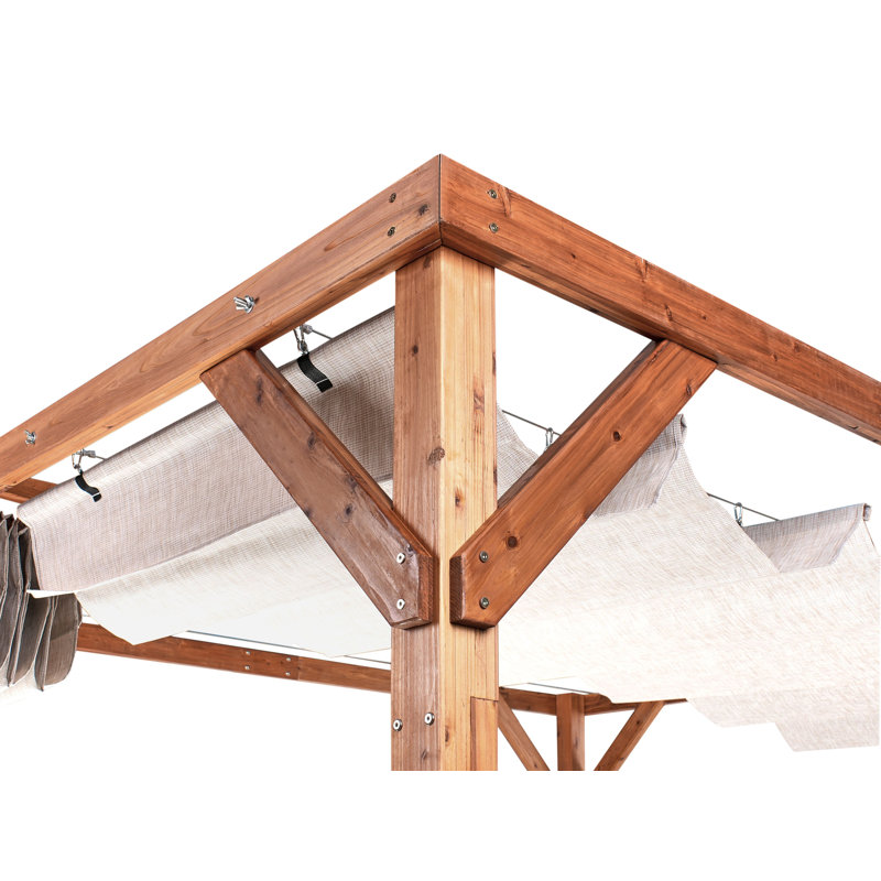 Villarosa Wooden 3.2m x 3.8m Solid Wood Pergola