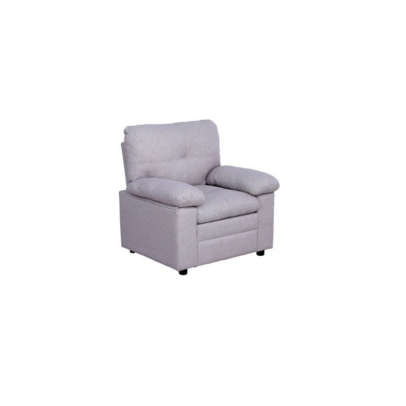 Fauteuil capitonné de 32 po de largeur, Microfibre beige