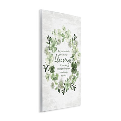 bb-592-Wood " Irish Proverb Wreath " Print