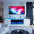 Fireplace TV Stand With LED Lights, Modern Entertainment Center For 80" -100" TV, 70" Wood Media TV Console Storage-1329762750