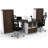 Ladpur 2 Person Corner Synthetic Laminate Reception Desk with Filing Cabinet and Chair Set