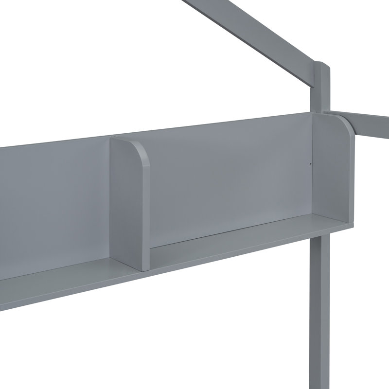 Lit plateforme, Gris, Lit simple