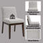 Chaise d'appoint en lin gris, ensemble de 2