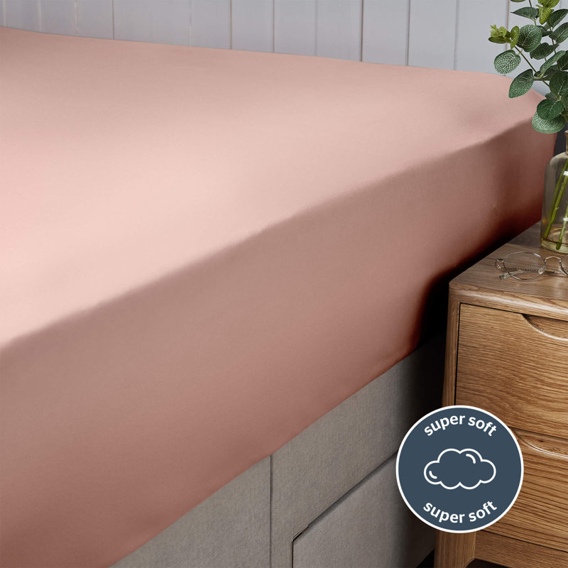 Silentnight Supersoft Perfect Fit Fitted Sheet, Single, Natural