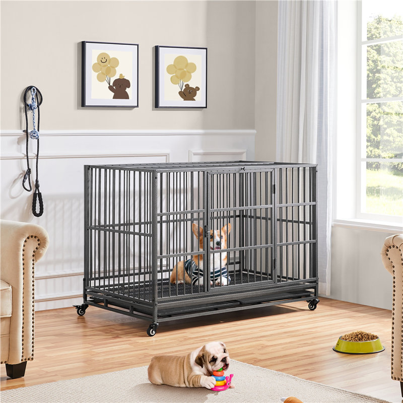 Indestructible Dog Crate For Medium-to-Large-Sized Dogs, Large (35"" H x 28.5"" W x 48"" D)