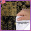 Housses de couette à motif floral doré et noir-127458651