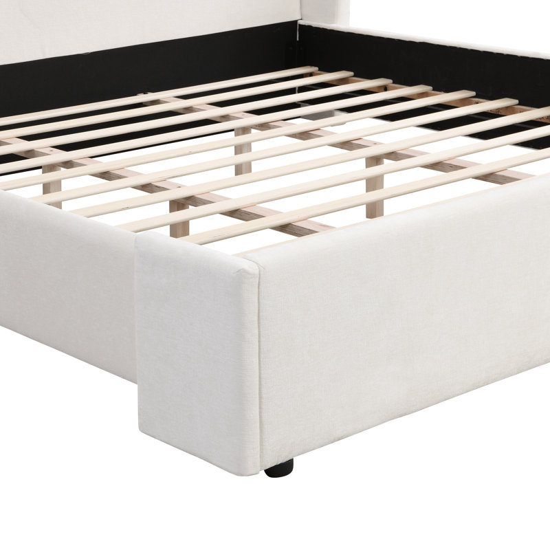 King Size Upholstered Bed with Tall Headboard, King