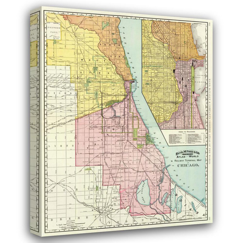 Carte des chemins de fer de Chicago en 1897