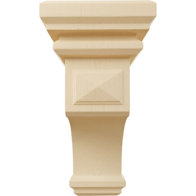 5"W x 5 3/4"D x 10"H Medium Woodruff Wood Corbel, Maple (4-Pack)