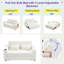 Canapé-lit coulissant avec dossier réglable, ports de chargement USB, porte-gobelets, poches latérales, tablettes de rangement et dossier capitonné-83676101