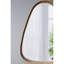 Miroir mural irrégulier 30 po x 38 po avec cadre en bois, entrée de salle de bain de salon, design minimaliste, bords incurvés doux, cadre en pin à 25% pour chambre et miroir de style