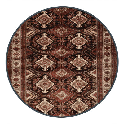 Machine Washable Persian Brown Area Rug