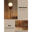 Lampe sur pied en bois massif et fer forgé de style Mid-Century