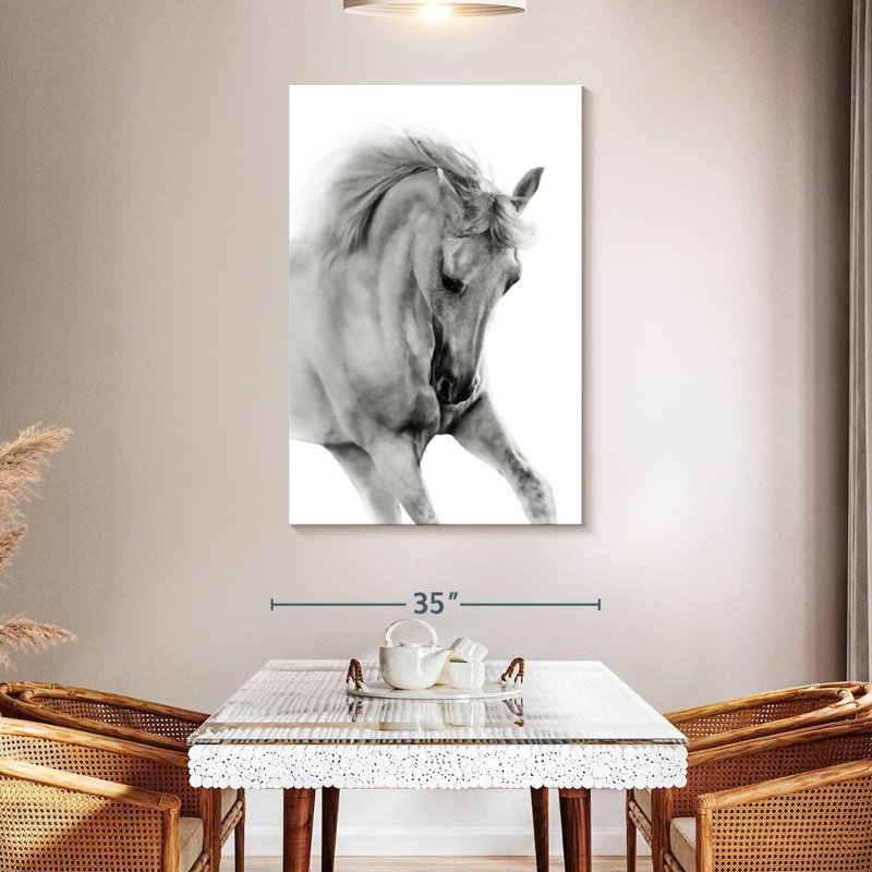 Brampt Elegant White Horse, 48" H x 32" W