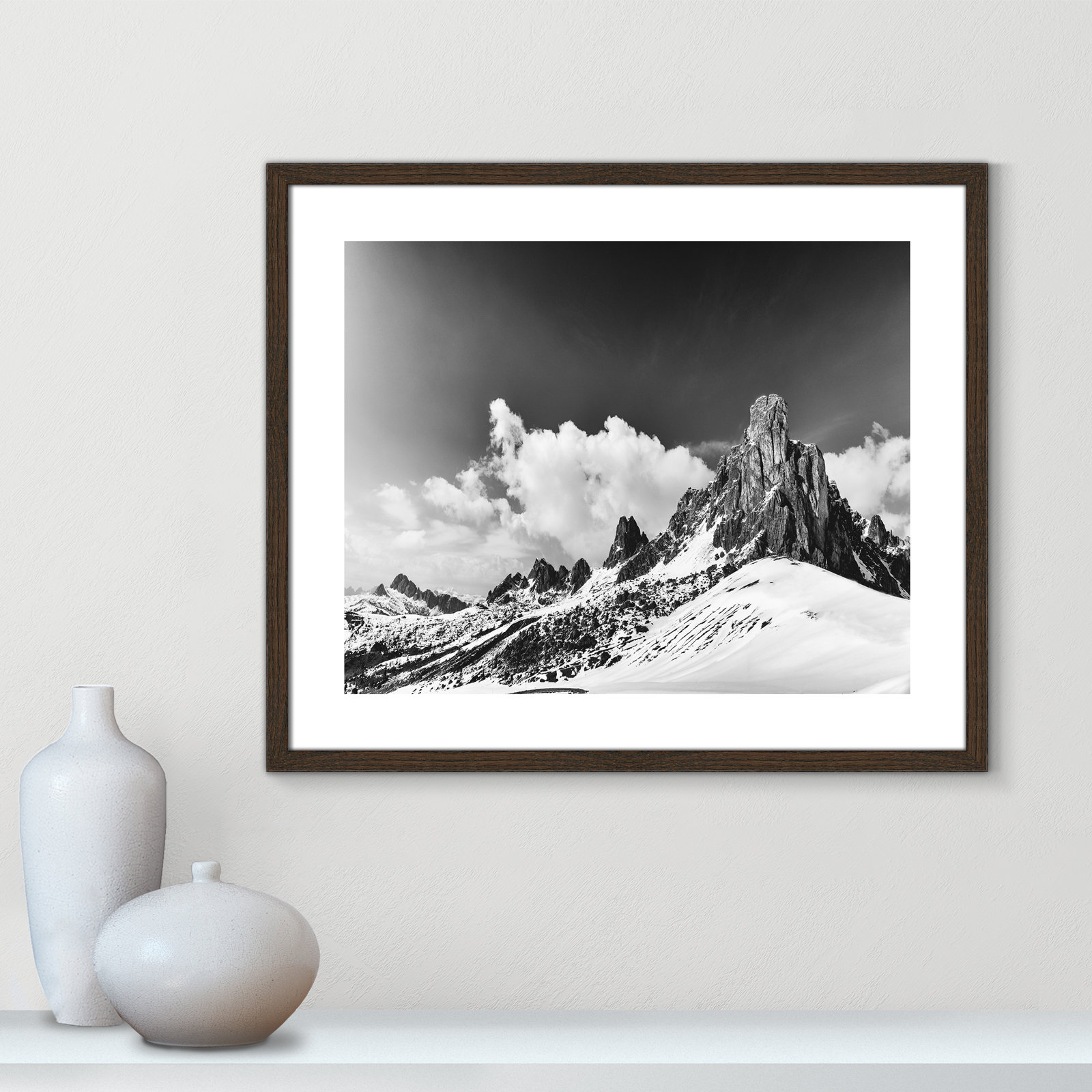 Dragon's Tail Print by Lars Van de Goor, 21.5" H x 25.5" W x 0.75" D, Walnut Framed