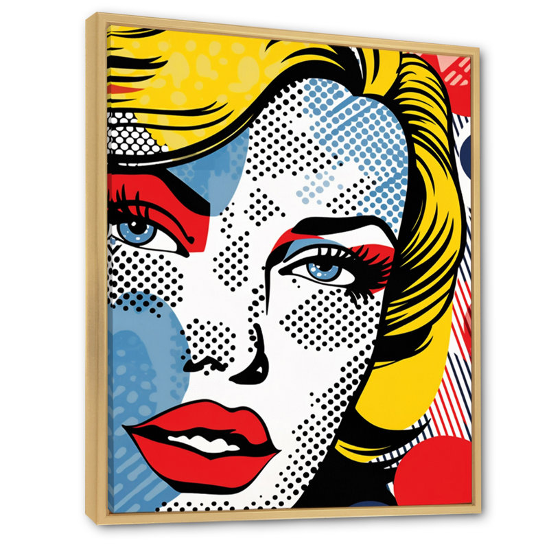 Art féminin séquentiel sur toile, 40" H x 30" W, Cadre naturel flottant