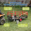 Remorque à benne robuste de 725 kg (1 600 lb) – Remorque utilitaire tractée de 623 litres (22 pi³) – Côtés amovibles, pneus tout-terrain, compatible avec VTT/VUTT, tracteur tondeuse, tondeuse – Châssis grillagé, clôture et moyeu rouges