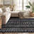 Bohemian Stripe Lines Shag Rug – Anthracite Dark Gray – Medium Pile, Textured, Easy To Clean-1889367730