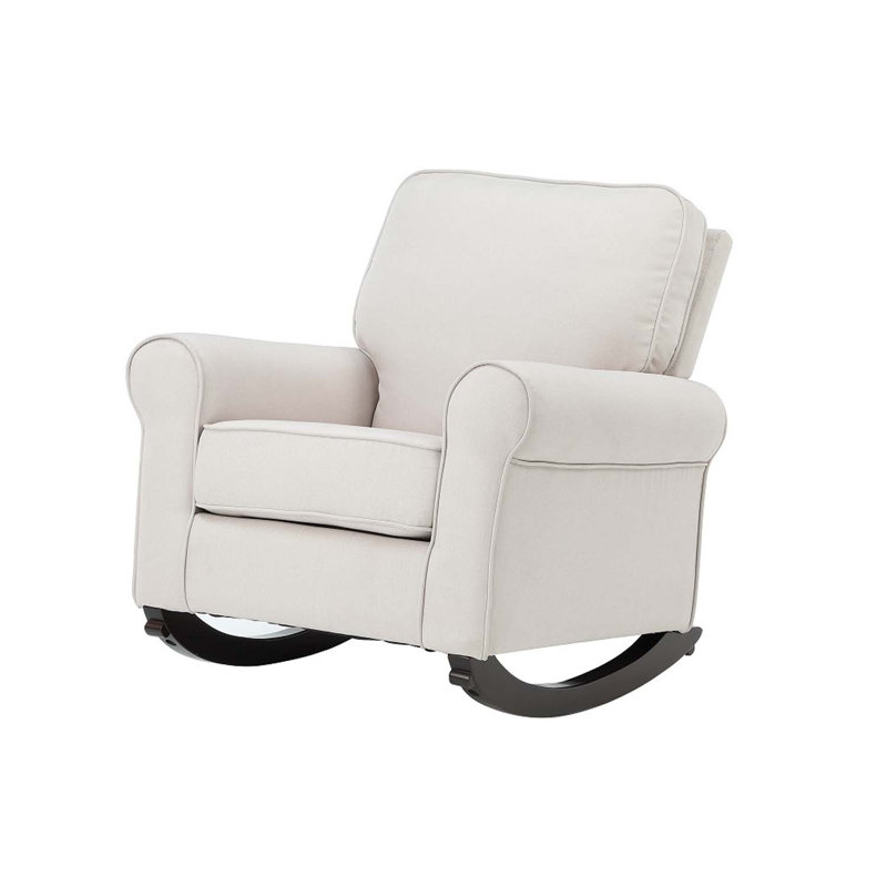 Chaise berçante Elvin, tissu beige