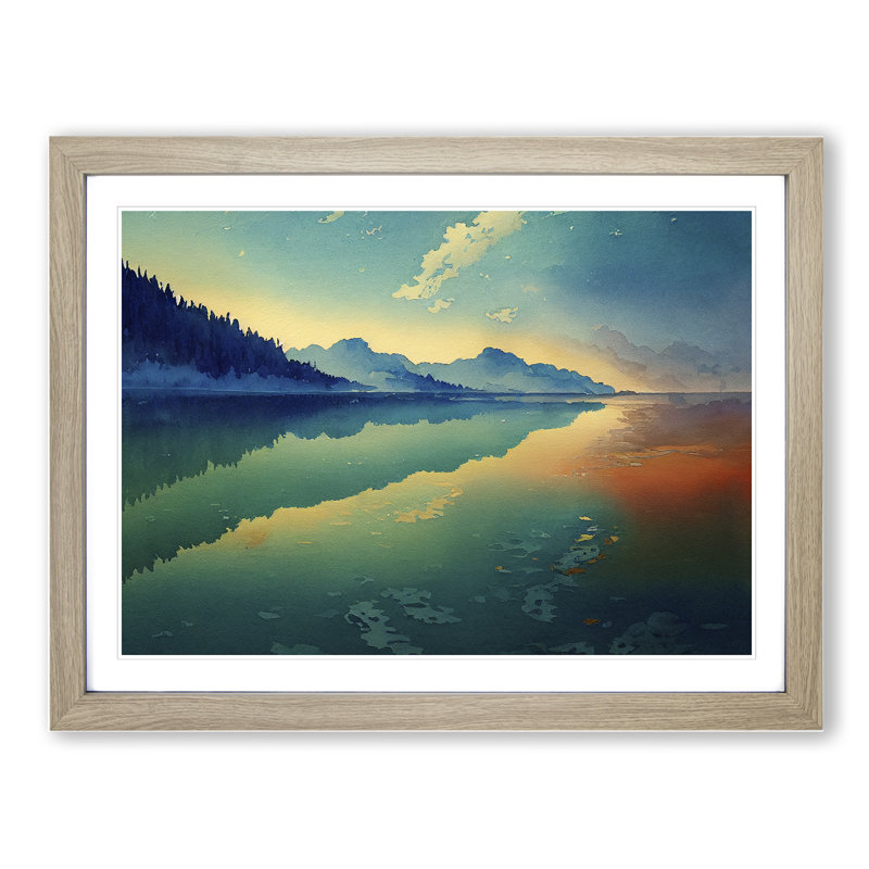 Glowing Lake - Single Picture Frame Print