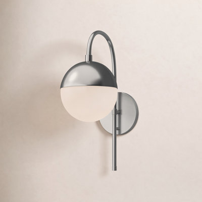 Yvette Single Light Glass Dimmable Armed Sconce