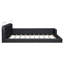 Lit plateforme tapissier avec 2 lampes de lecture