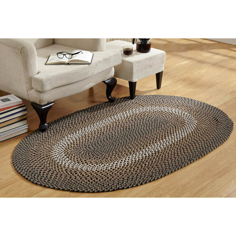 Tapis naturel tressé durable Monnie, Ovale 20 po x 30 po