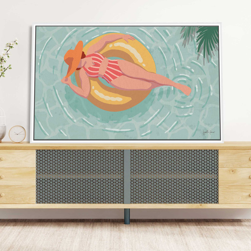 706-6217 " Beach Babes II " Painting Print, 21.5" H x 33.5" W x 2" D, White Framed