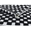 Tapis bohémien crème - Motif géométrique noir avec détails en relief - Tia 108.-1862736229