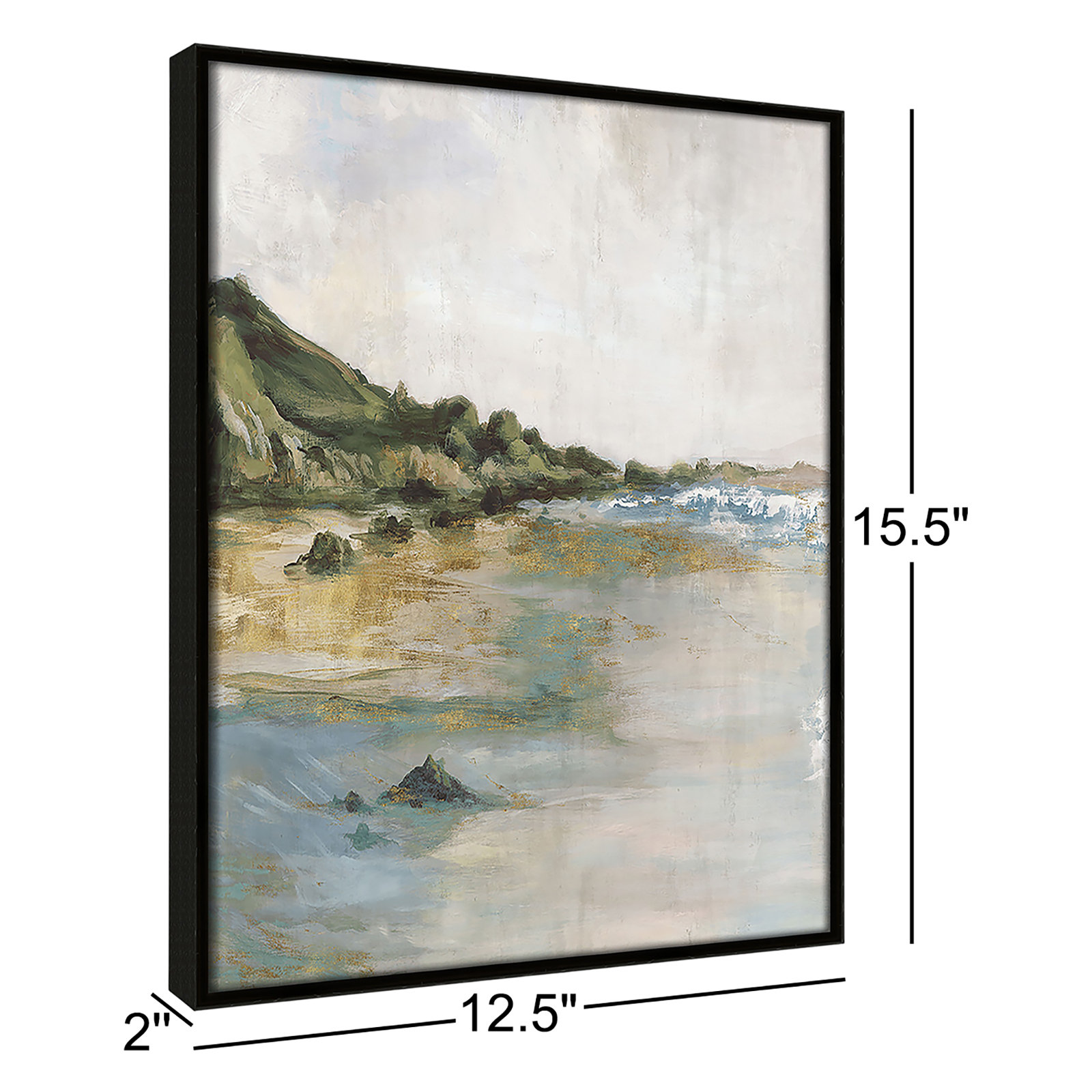 Cordoba "Tide's Edge" Print, Espresso, 15.5" H x 12.5" W