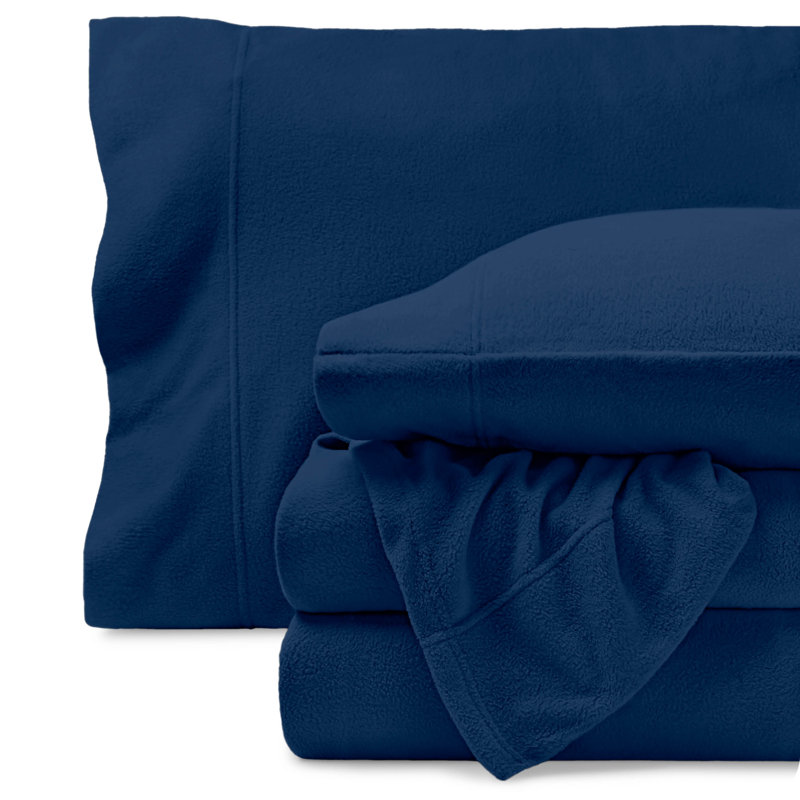 Ensemble de draps en molleton polaire ultra doux de qualité supérieure, Ensemble de literie pour très grand lit divisé