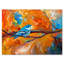 Oiseau fauve bleu sur une branche - peinture sur toile-59755953-59782987